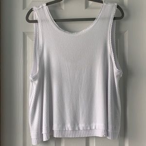 Free People Painted White Tank Top
